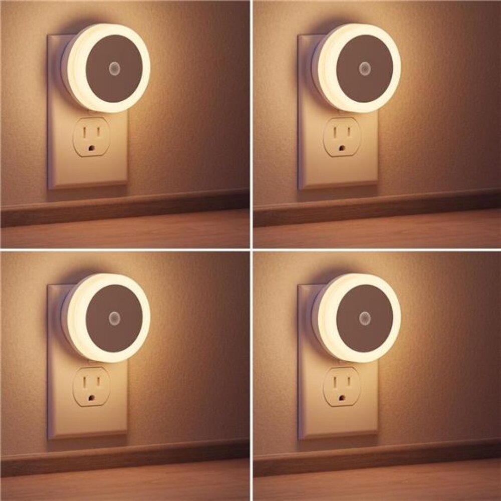 LED Baby Night Lights Plug into Wall [4Pack], Nightlight with Light Sensors